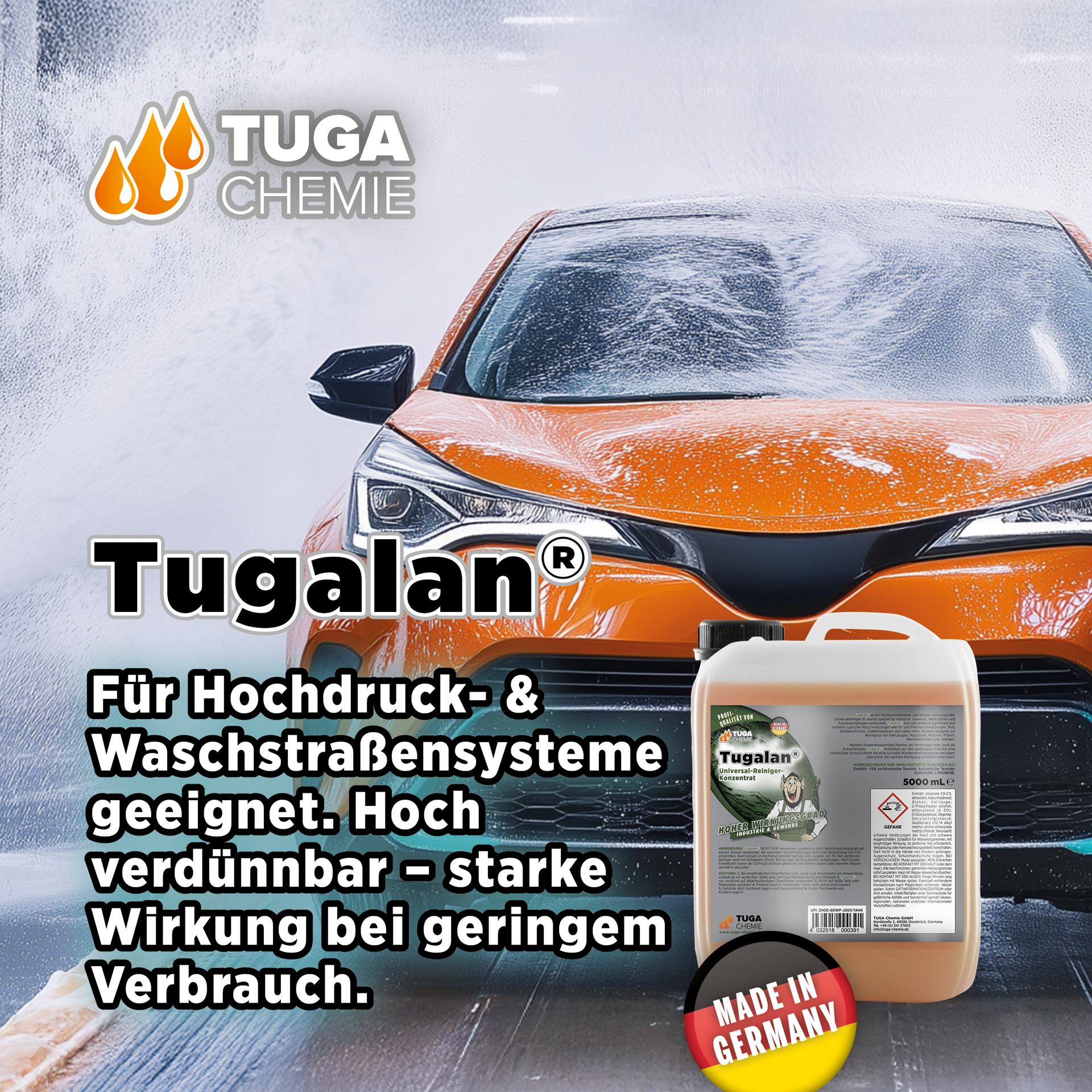 TUGA Chemie Tugalan® Universalreiniger-Konzentrat – 5 Liter