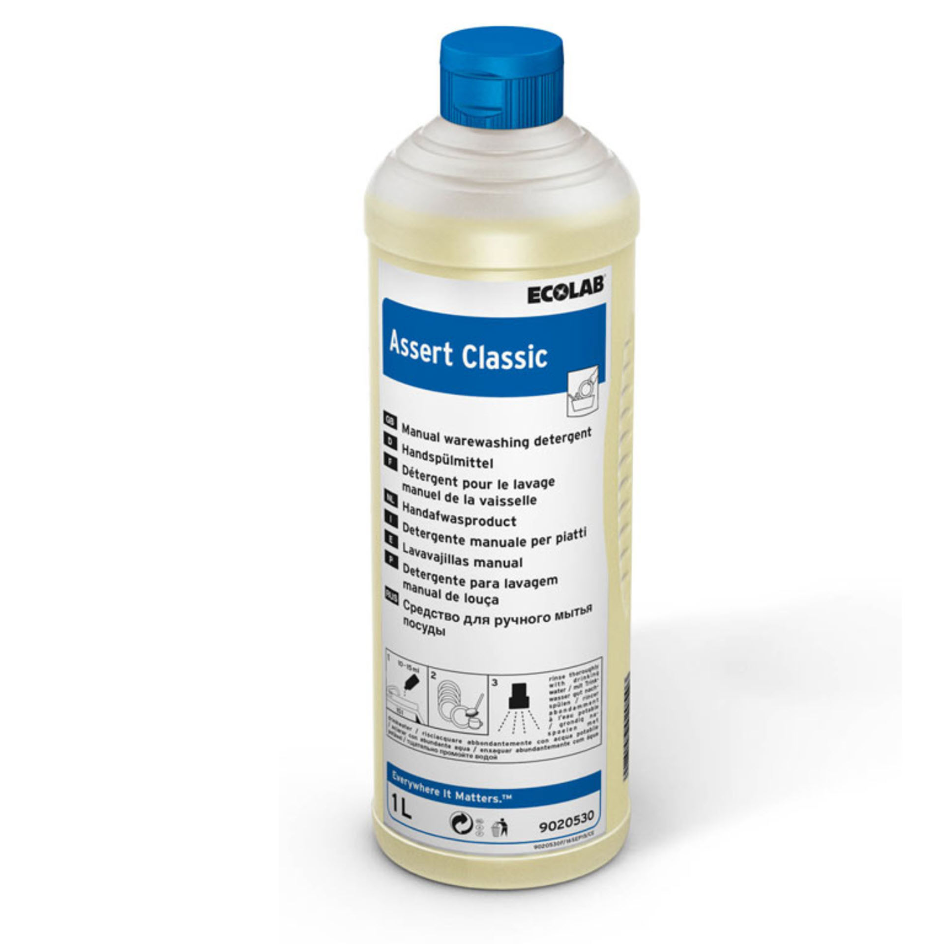 Ecolab Assert Classic Handspülmittel, parfümfrei – 1 Liter