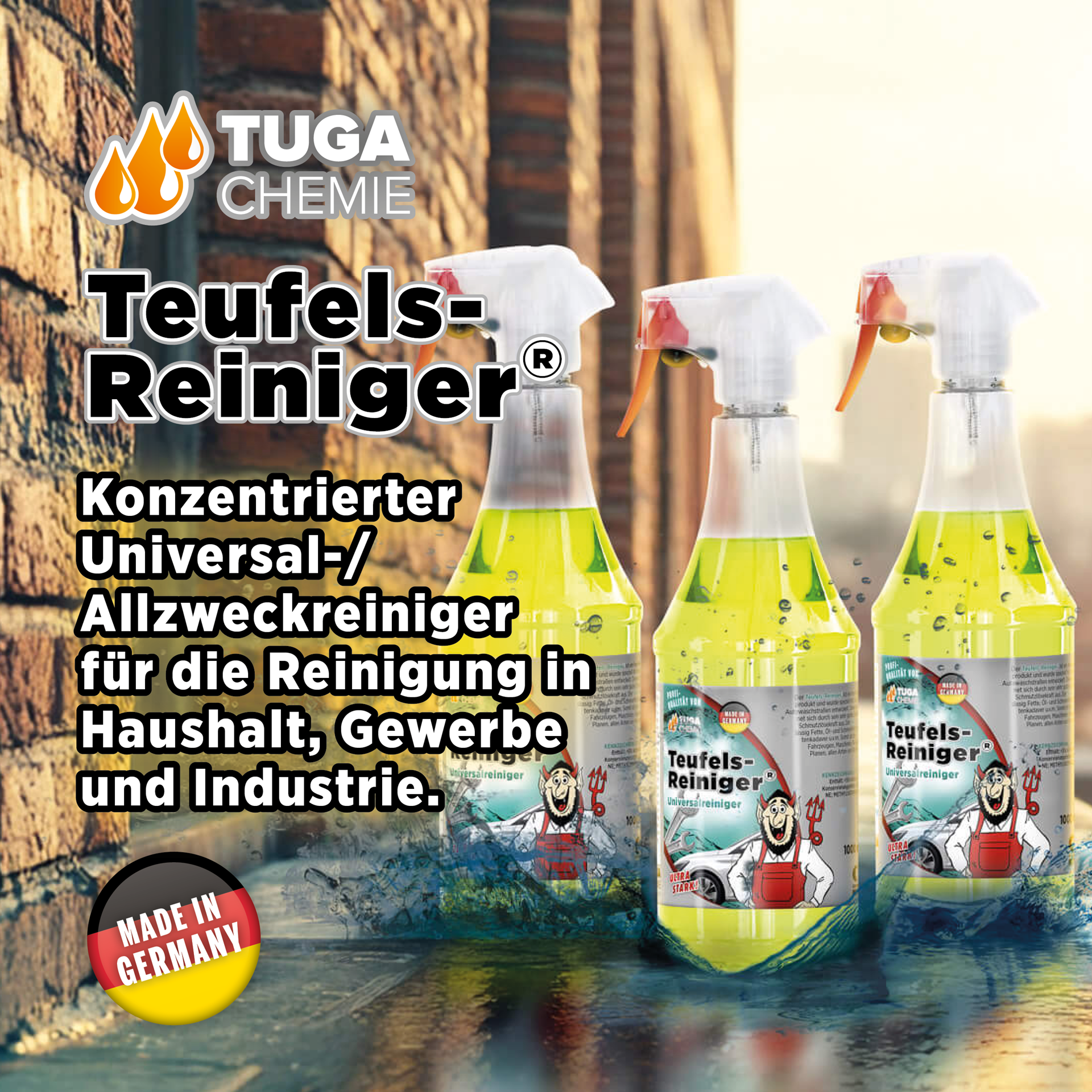 TUGA Chemie Teufels-Reiniger® Industriereiniger / Universalreiniger – 1 L / 5 L