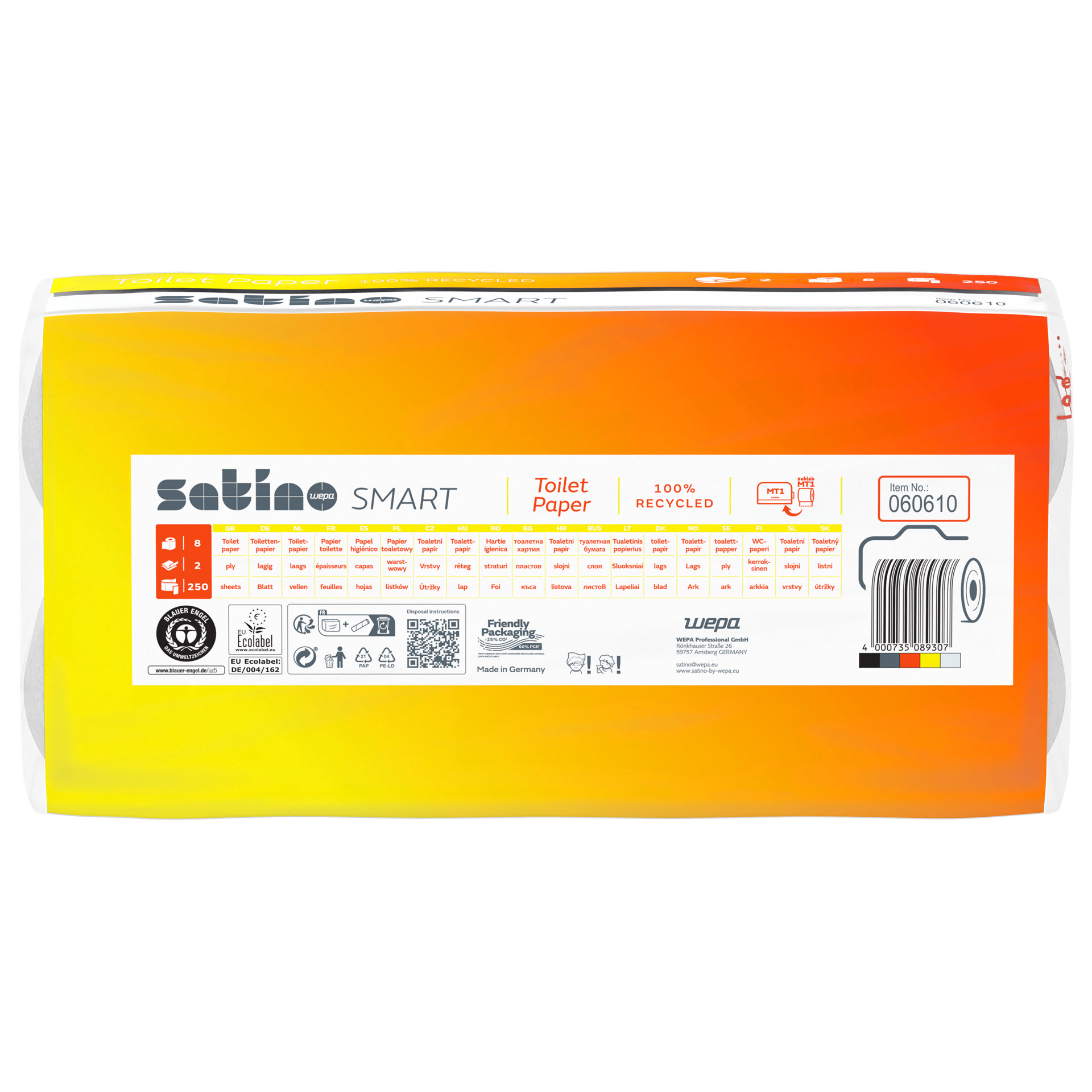 WEPA Satino Smart Toilettenpapier 2lagig - Kleinrollen - 060610