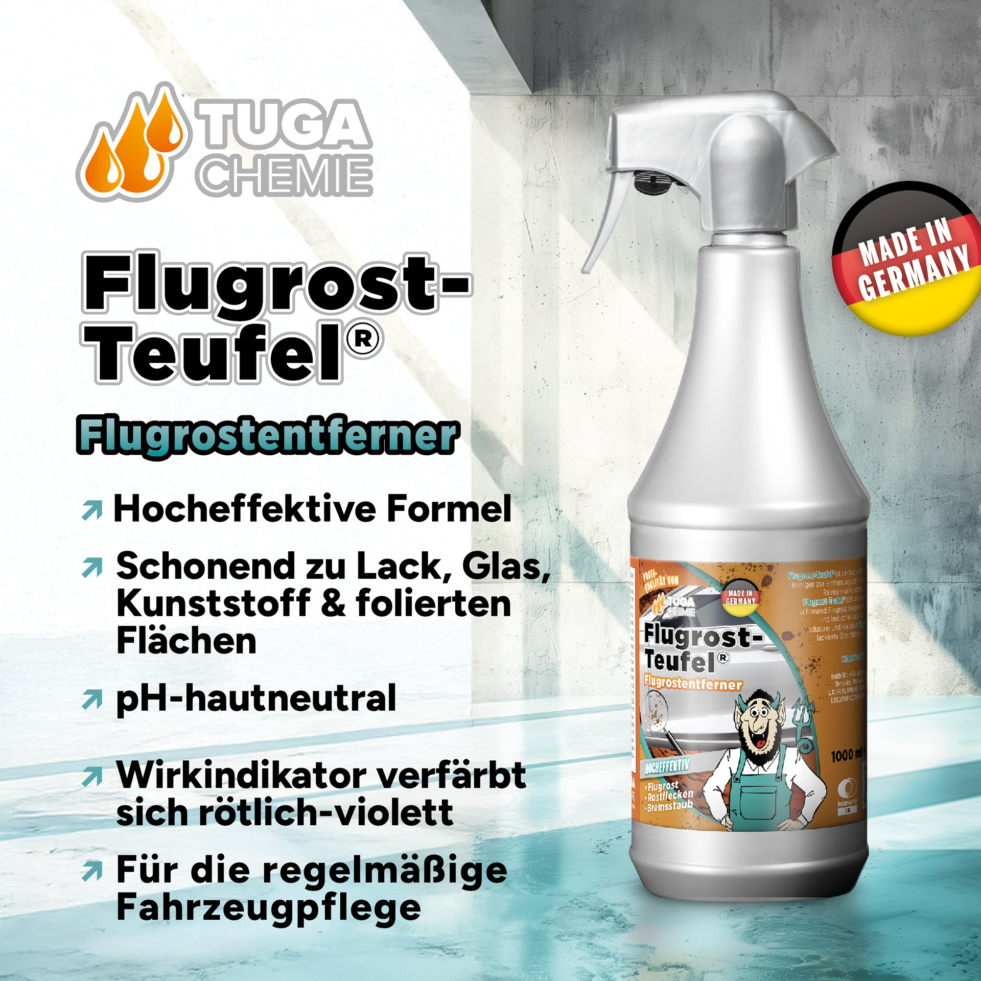 TUGA Chemie Flugrost-Teufel® Flugrostentferner – 1 L / 5 L