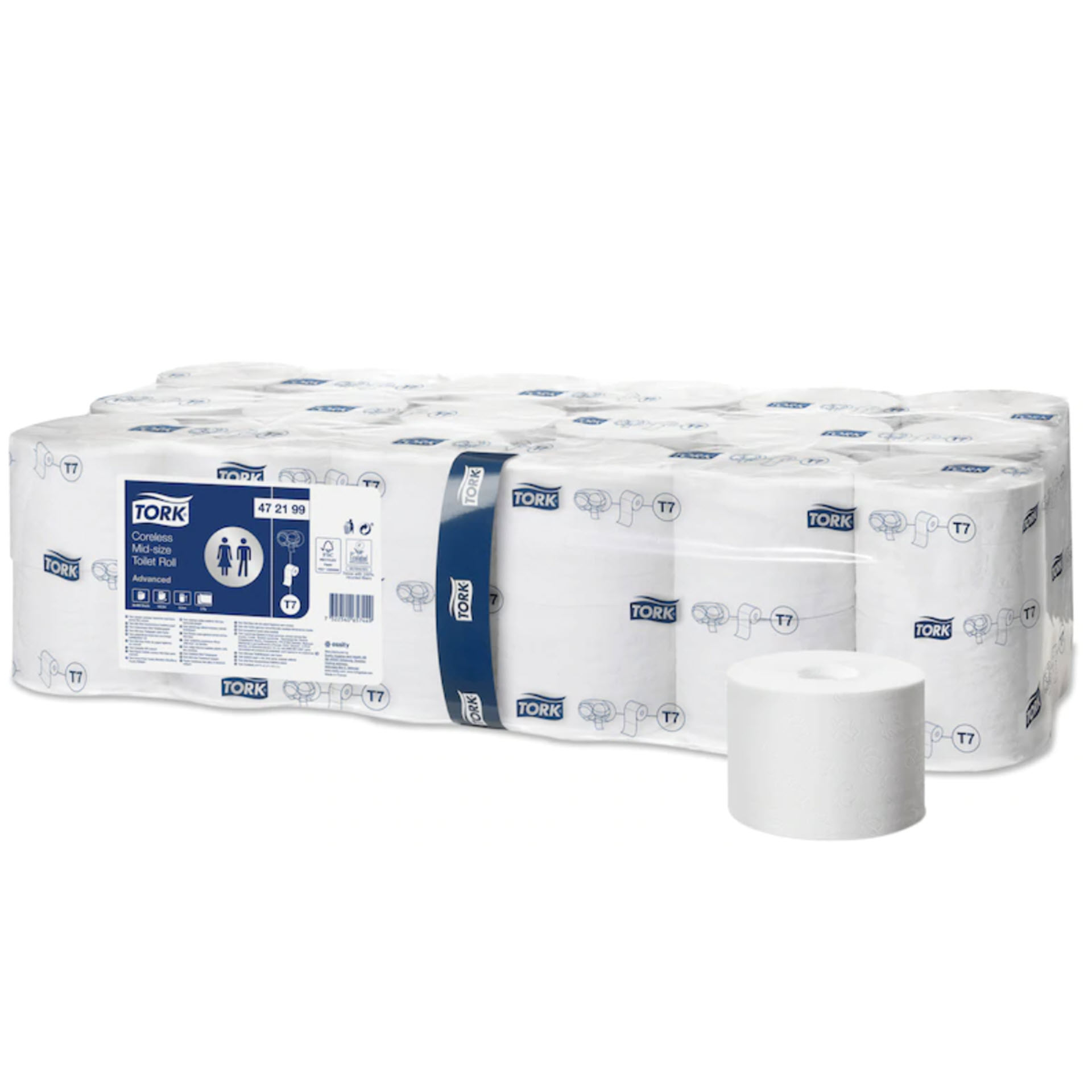 Tork WC-Papier hülsenloses Midi Toilettenpapier Advanced – 2-lagig - 472199 T7