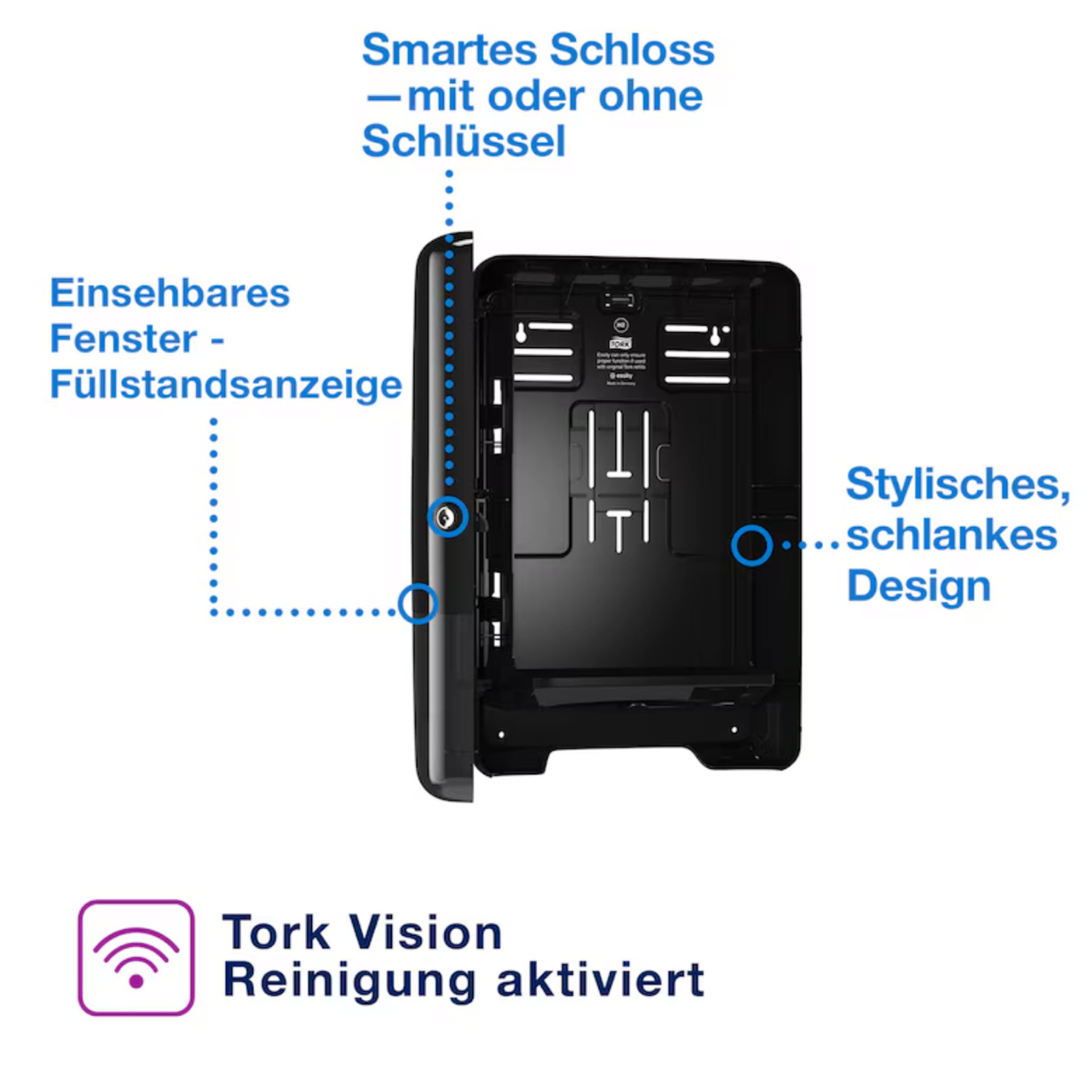 * Tork Xpress® Spender für Multifold-Handtücher Schwarz H2 – 552008