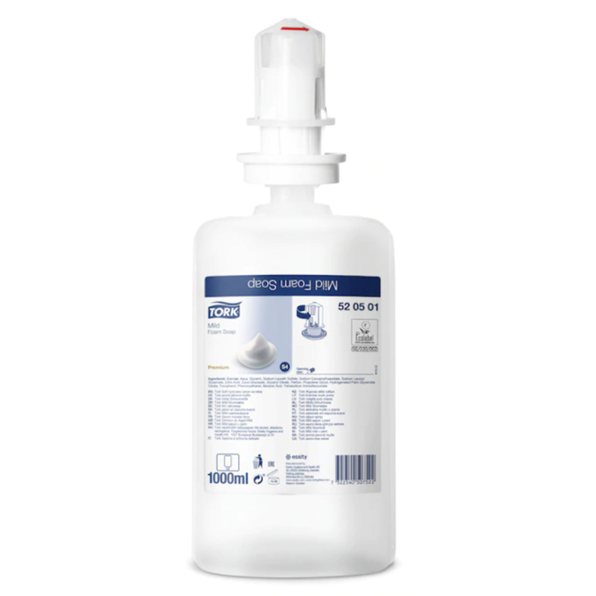 Tork milde Schaumseife S4 Premium - parfümiert - 520501 - (6 x 1.000 ml im Karton)