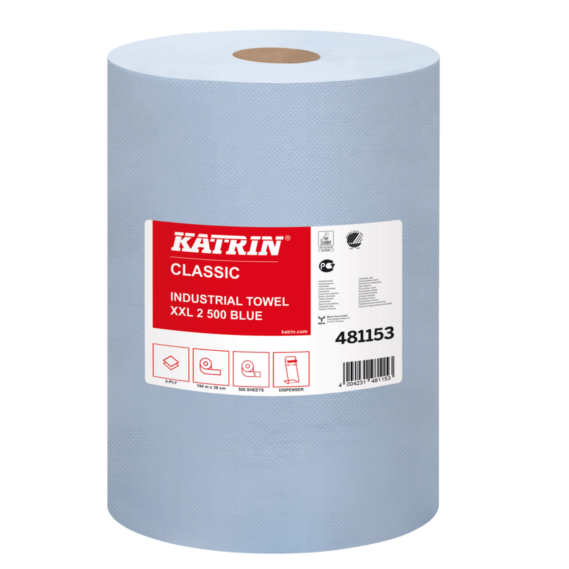 Katrin Classic Industrial Towel XXL2 Blue laminated - 481153 - Putztuch / Tissue-Wischtuch