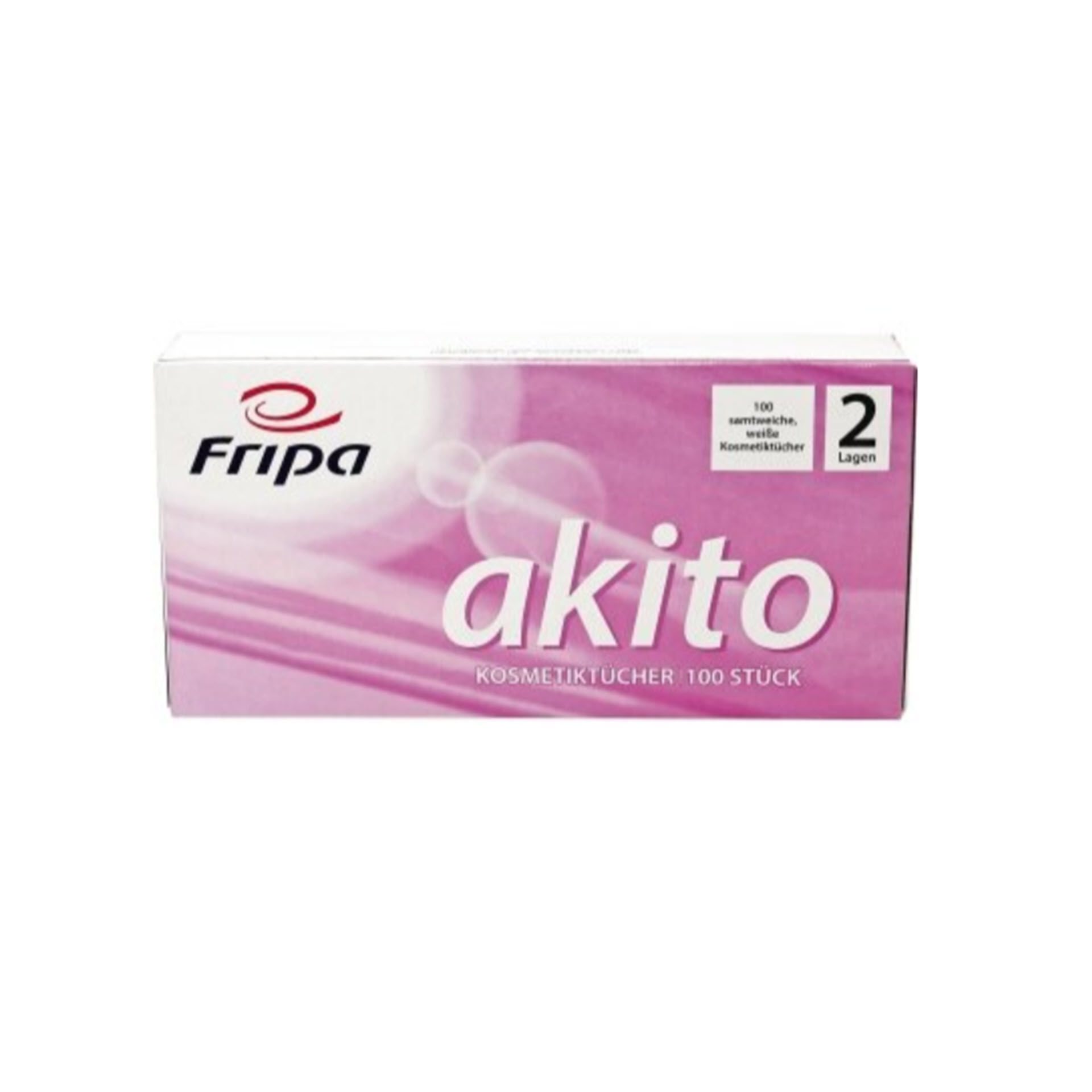 Fripa akito Kosmetiktücher 6011107 21x20cm 2-lagig weiß - 1 Karton mit 40 Pappspendern