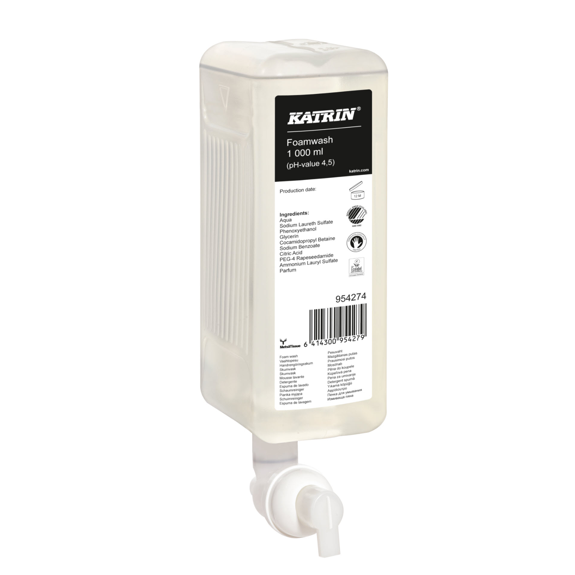 Katrin Handwaschschaum / Schaumseife 1.000 ml Patronen Foamwash - Karton mit 6 Patronen - 954274