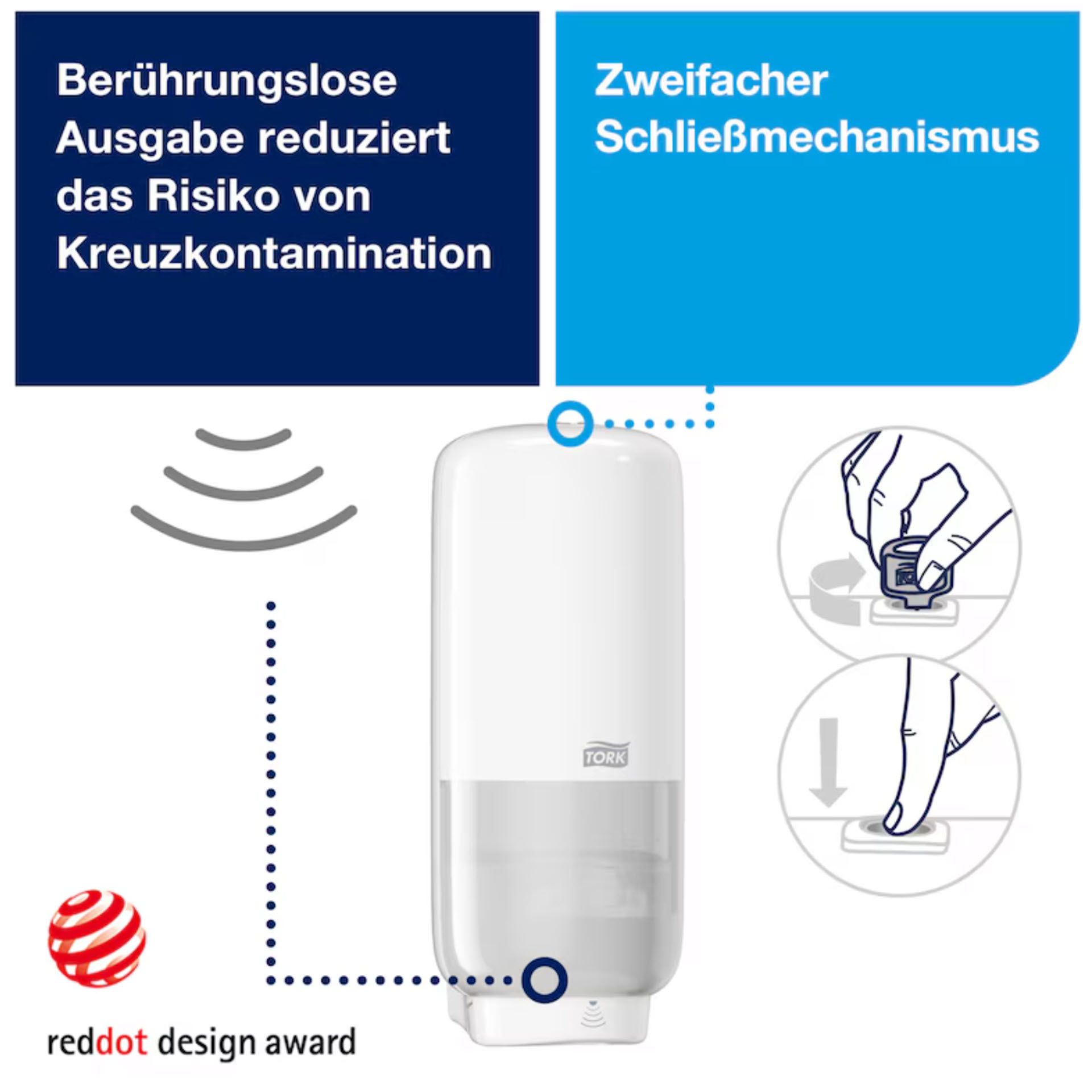 * Tork S4 Sensorspender für Schaumseife – mit Intuition™ Sensor 561600 - Weiss