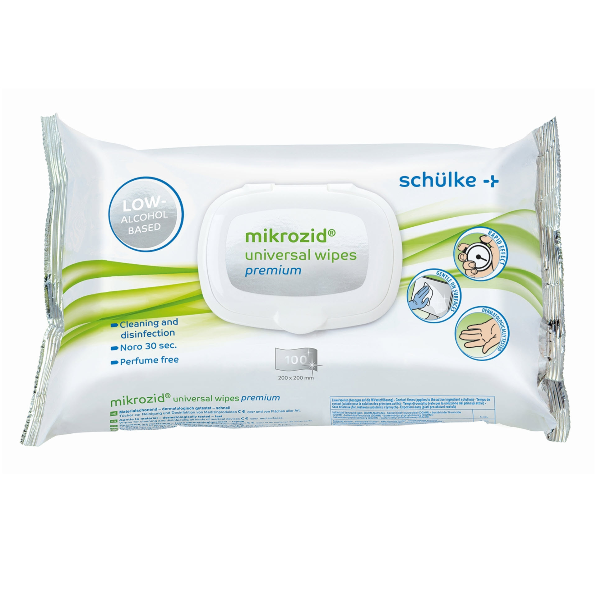 schülke mikrozid® universal wipes premium - Softpack mit 100 Tüchern