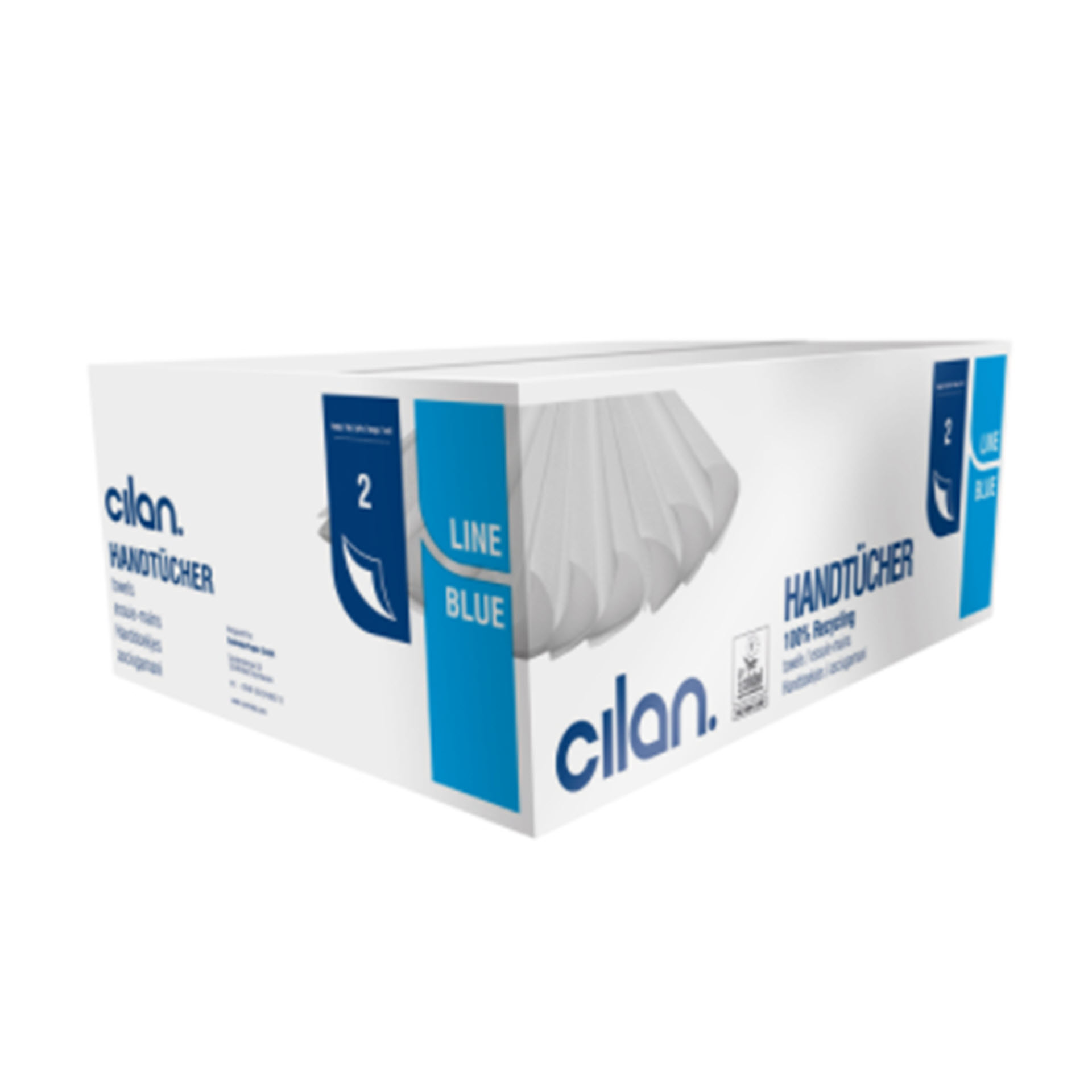 Cilan Blue-Line Falthandtuch H 21 W-Falz - 2101142 - (20,6 x 32 cm)