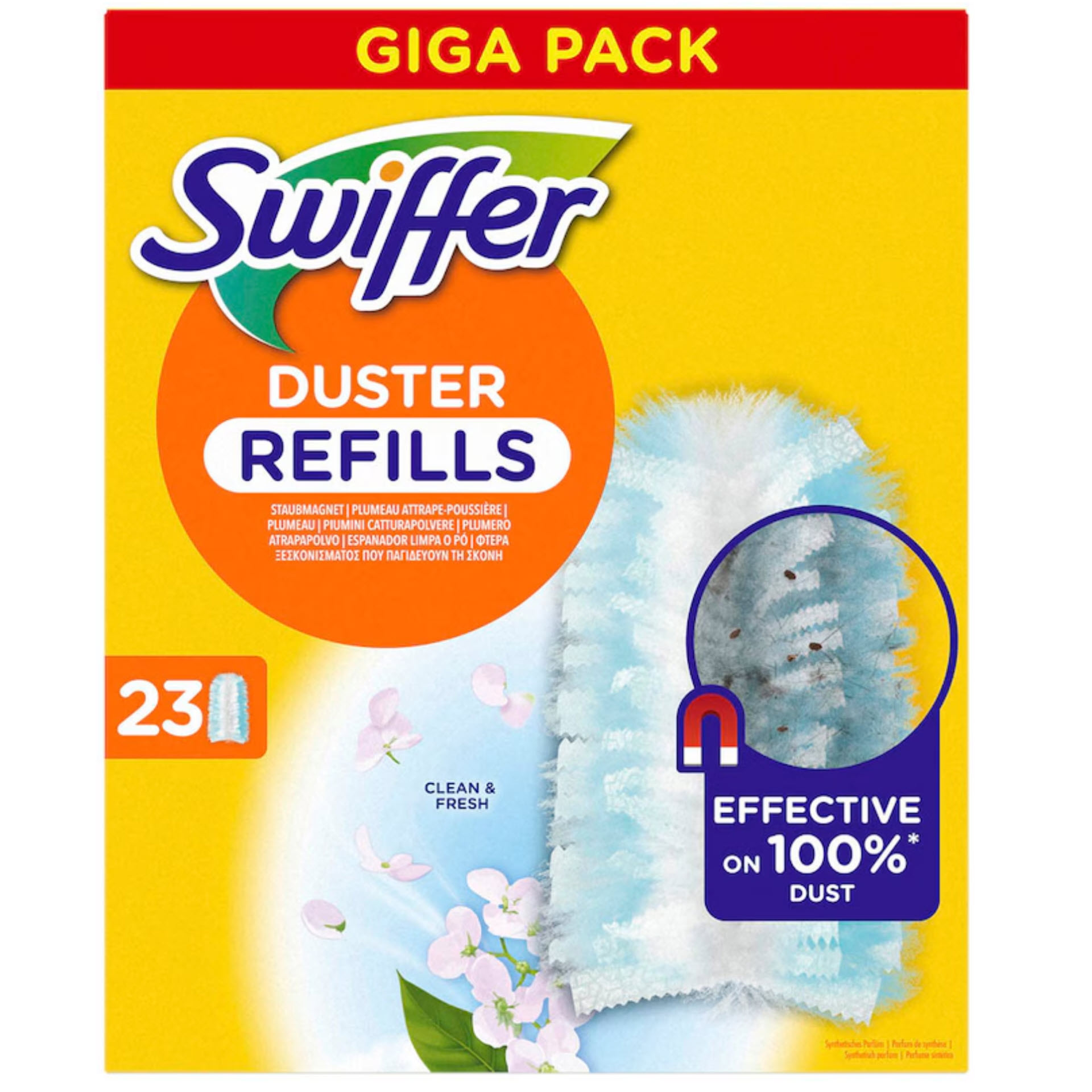 Swiffer Staubmagnet Nachfüllpack mit 23 Tüchern – Giga-Pack