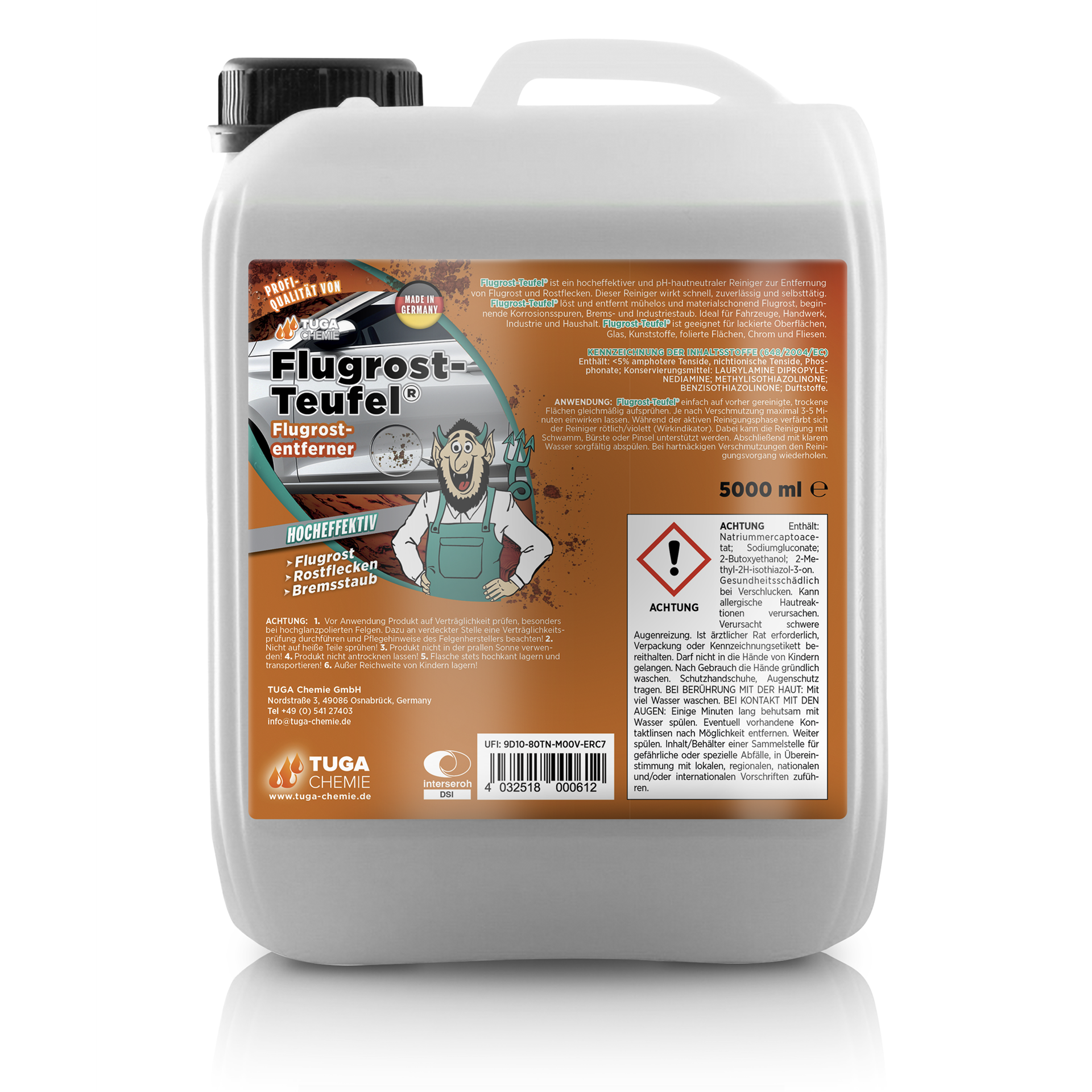 TUGA Chemie Flugrost-Teufel® Flugrostentferner – 1 L / 5 L