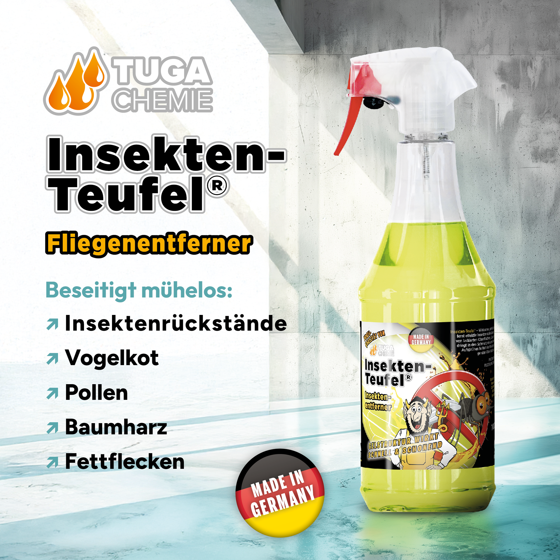TUGA Chemie Insekten-Teufel® Insektenentferner – 1 L / 5 L
