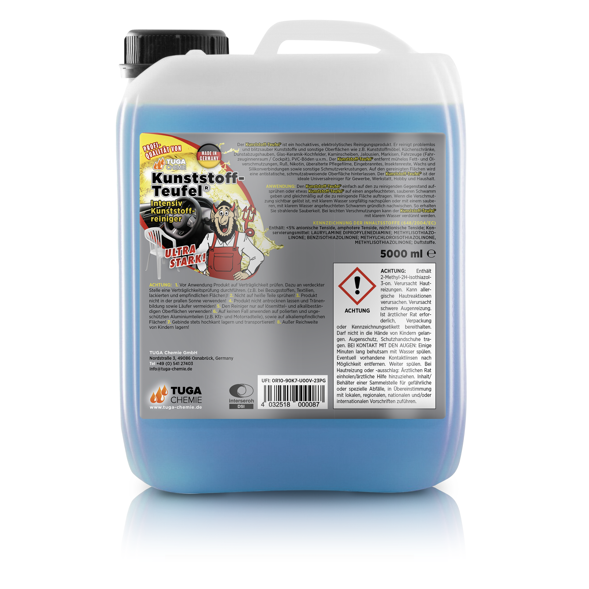 TUGA Chemie Kunststoff-Teufel® Universalreiniger 5 Liter Kanister