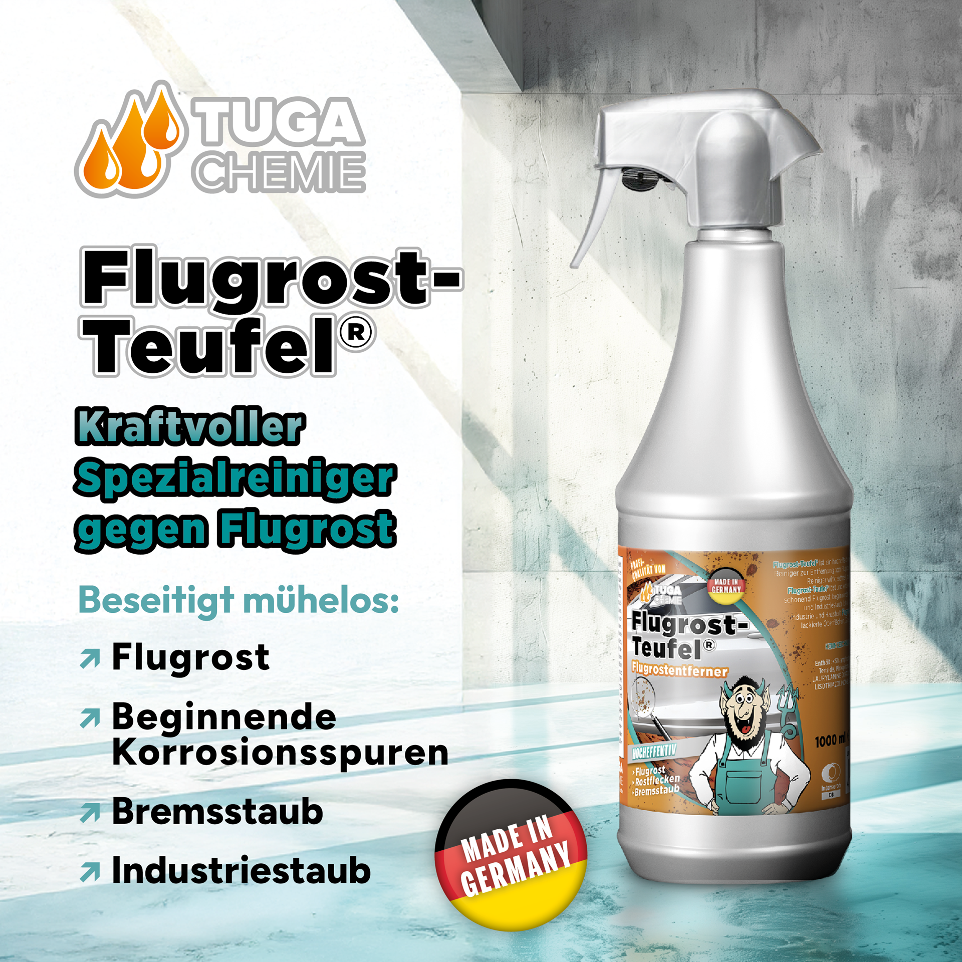 TUGA Chemie Flugrost-Teufel® Flugrostentferner – 1 L / 5 L