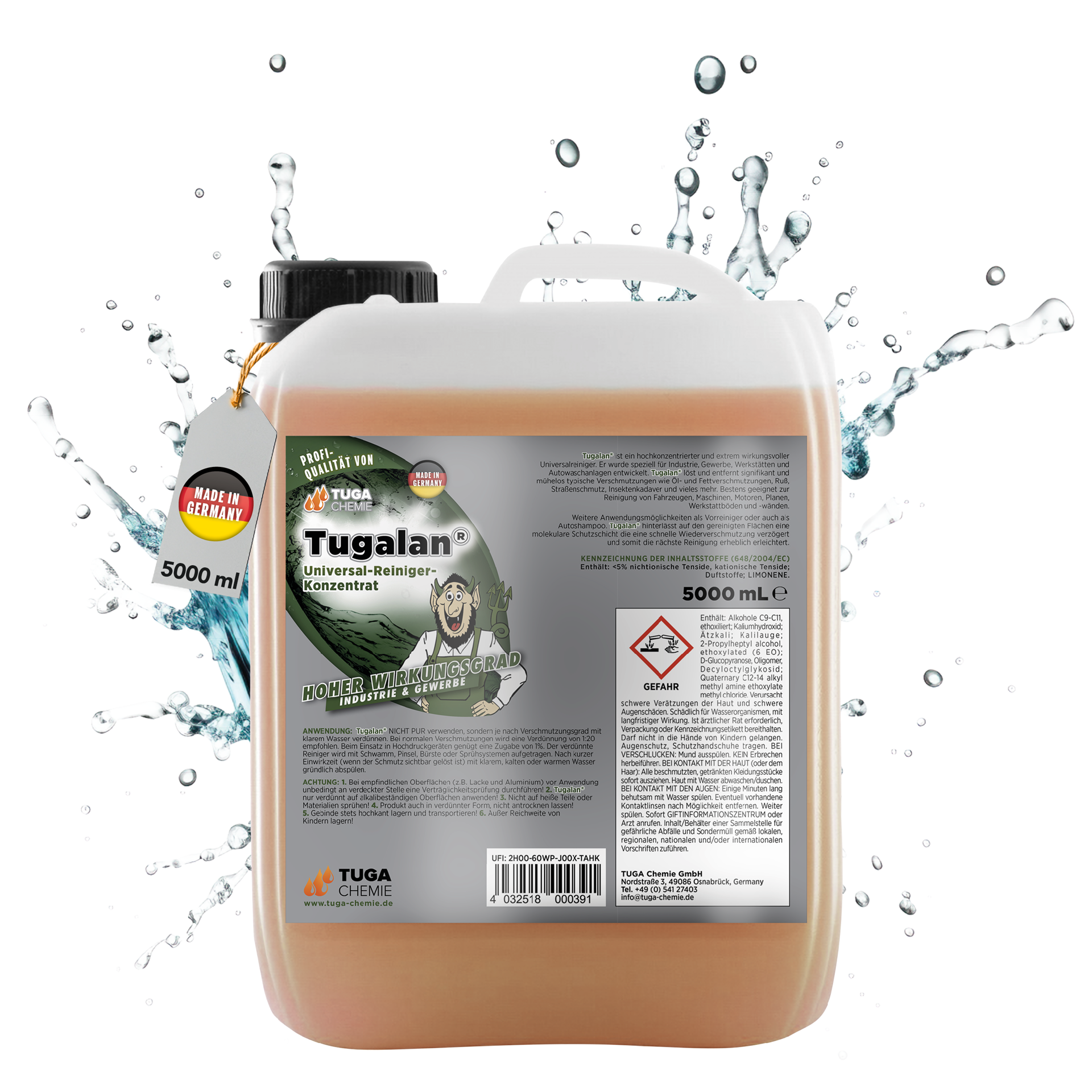 TUGA Chemie Tugalan® Universalreiniger-Konzentrat – 5 Liter