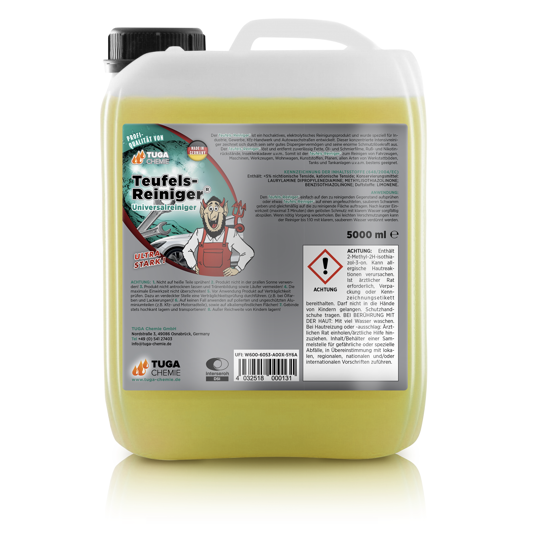 TUGA Chemie Teufels-Reiniger® Industriereiniger / Universalreiniger – 1 L / 5 L