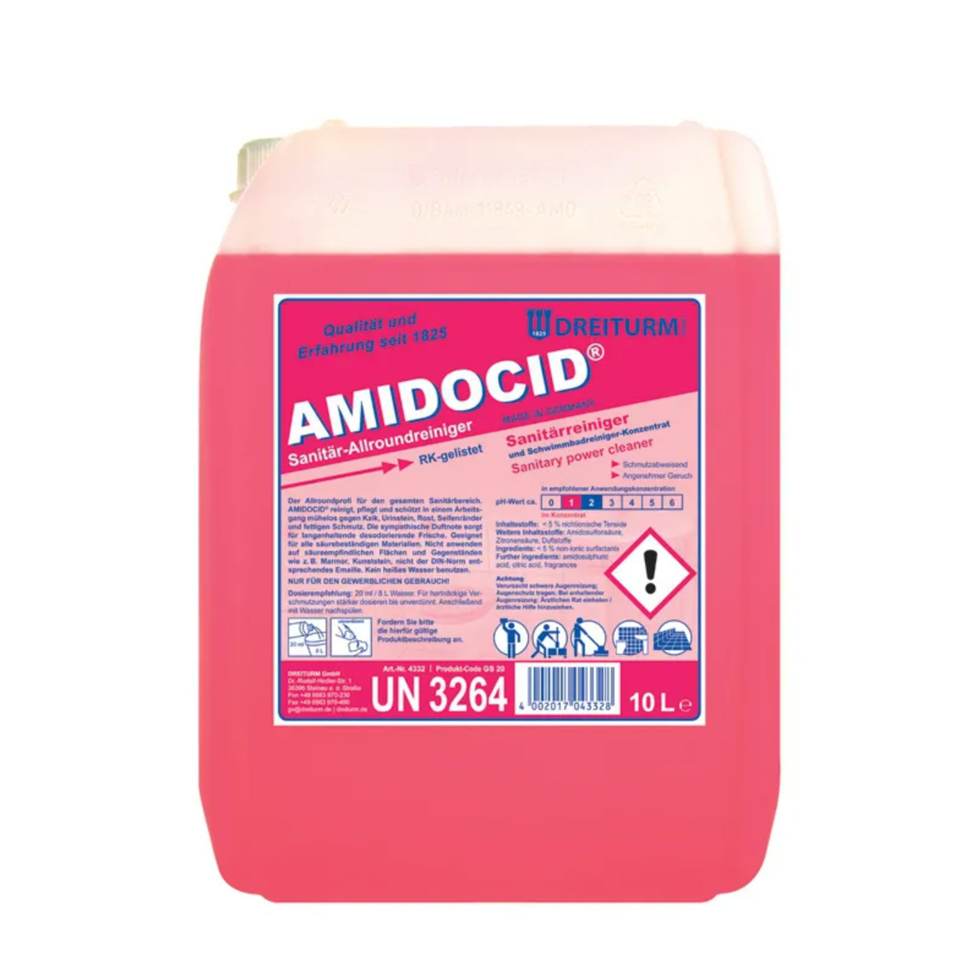 Dreiturm AMIDOCID® Sanitärreiniger - 10 Liter Kanister