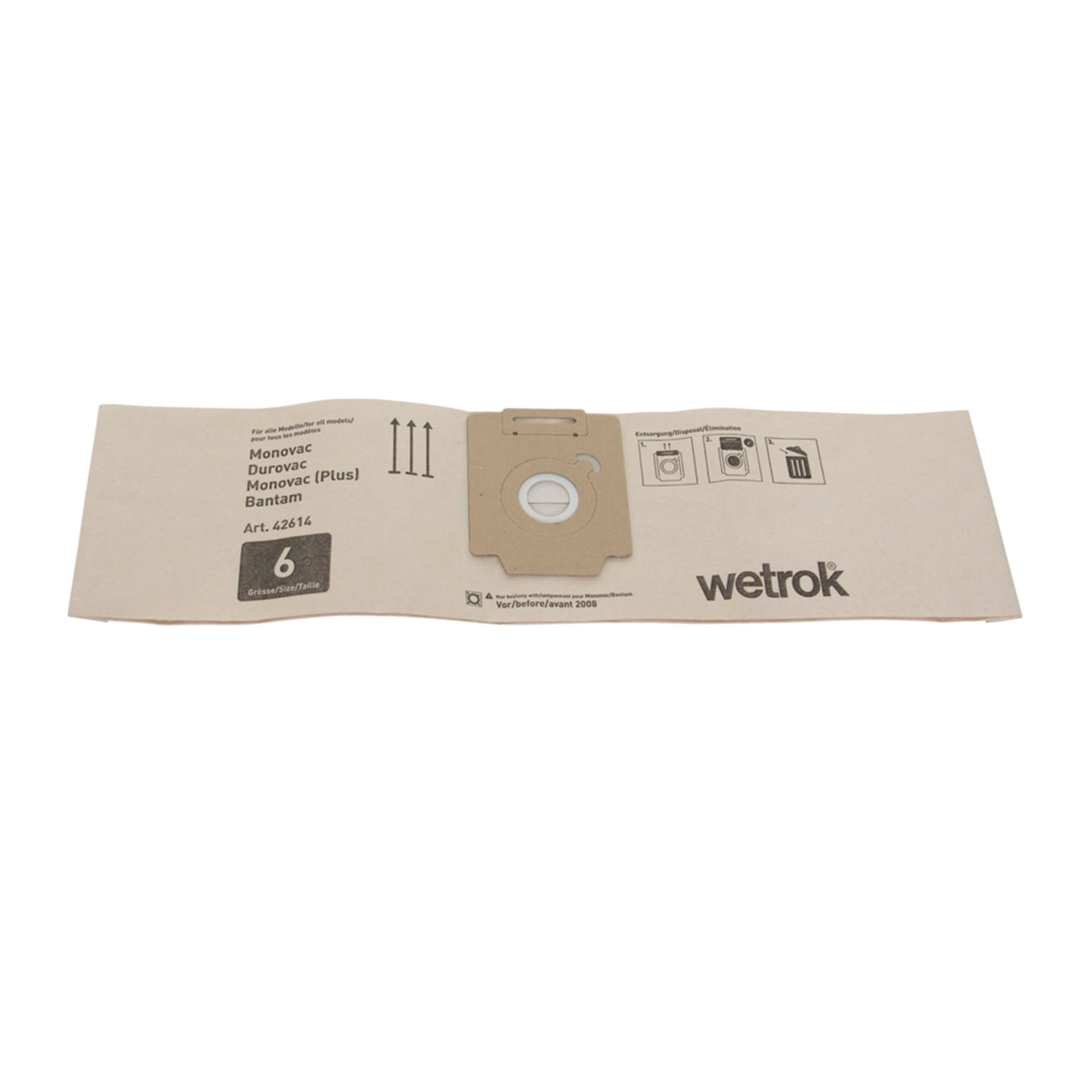 Wetrok Papiersack Mono/Duro 6 Liter - Pack mit 10 Stück