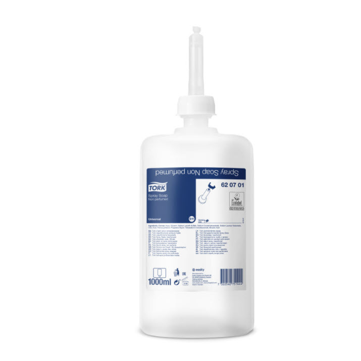 Tork Spray Seife 1 Liter universal S1/S11 farblos - unparfümiert - 620701 - Karton mit 6 Flakon